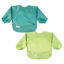 Picture of Tiny Twinkle Mess Proof Baby Bib, 2 Pack Long Sleeve Bib Outfit, Waterproof Bibs for Toddlers, Machine Washable, Tug Proof (Rainforest, Small 6-24 Months)