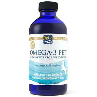 Picture of Nordic Naturals Omega-3 Pet, Unflavored - 8 oz - 1518 mg Omega-3 Per Teaspoon - Fish Oil for Medium to Large Dogs with EPA & DHA - Promotes Heart, Skin, Coat, Joint, & Immune Health