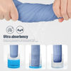 Picture of Yoofoss Muslin Burp Cloths for Baby 10 Pack 100% Cotton Baby Washcloths for Boys Girls Large 20''X10'' Super Soft and Absorbent Progressive Blue