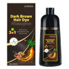 Picture of KINGMING Dark Brown 3 in 1 Hair Dye Shampoo for Gray Coverage, Herbal Ingredients for Men and Women, 500ml (Dark Brown)
