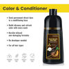 Picture of KINGMING Dark Brown 3 in 1 Hair Dye Shampoo for Gray Coverage, Herbal Ingredients for Men and Women, 500ml (Dark Brown)