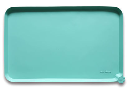 Picture of Hoki Found L Silicone Pet Food Mats Tray - Non Slip Pet Dog Cat Bowl Mats Placemat - Dog Cat Food Mats - Waterproof Dog Pet Cat Feeding Mat -Pet Water Mats for Carpet - Cool Mint