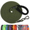 Picture of NTR 50FT Dog Long Leash, Rope Dog Leash with Swivel Lockable Hook and Comfortable Padded Handle, Dog Training Leash Lead for Walking, Hunting, Camping, Backyard for Small Medium and Large Dogs
