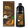 Picture of KINGMING Brown Hair Dye Shampoo 3 in 1 for Gray Hair, Hair Color Shampoo for Women Men Grey Hair Coverage, Herbal Ingredients Champu Con Tinte Para Canas 500ml (Brown)