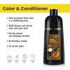 Picture of KINGMING Brown Hair Dye Shampoo 3 in 1 for Gray Hair, Hair Color Shampoo for Women Men Grey Hair Coverage, Herbal Ingredients Champu Con Tinte Para Canas 500ml (Brown)