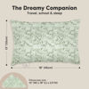 Picture of Toddler Pillow with Pillowcase - 13x18 My Little Dreamy Pillow, Organic Cotton Toddler Pillows for Sleeping, Kids Pillow, Travel Pillows, Mini Pillow, Nursery Pillow, Toddler Bed Pillow (DinoDood)