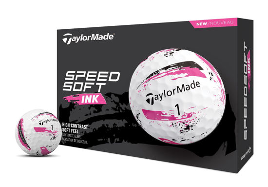Picture of TaylorMade Golf SpeedSoft Ink Golf Balls Pink One Dozen