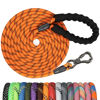 Picture of NTR 50FT Dog Long Leash, Rope Dog Leash with Swivel Lockable Hook and Comfortable Padded Handle, Dog Training Leash Lead for Walking, Hunting, Camping, Backyard for Small Medium and Large Dogs