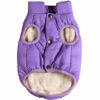 Picture of JoyDaog 2 Layers Fleece Lined Warm Dog Jacket for Winter Cold Weather,Soft Windproof Large Dog Coat,Purple XXL