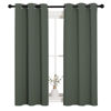 Picture of NICETOWN Blackout Draperies Curtains for Kids Room, Window Treatment Thermal Insulated Solid Grommet Blackout Drape Panels for Bedroom (Dark Mallard, Set of 2, 34 by 54 inches)