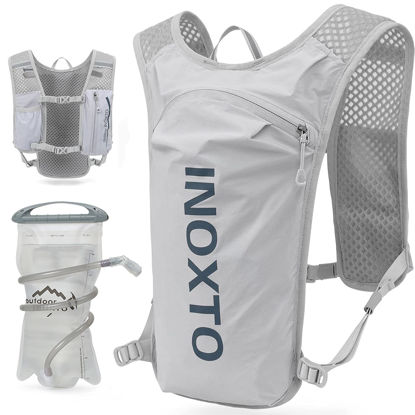 Picture of INOXTO Running Hydration Vest Backpack, 1.5L, Black green BASIC
