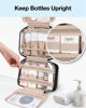 Picture of BAGSMART Toiletry Bag Hanging Travel Makeup Organizer with TSA Approved Transparent Cosmetic Bag Makeup Bag for Full Sized Toiletries, Large-Blck