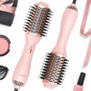 Picture of LANDOT Hair Blow Dryer Brush: One-Step Hot Air Brush with 60mm Oval Barrel - 4 in 1 HairDryer Styler and Volumizer for Drying Straightening Curling Volumizing Hair Fight Frizz and Add Volume