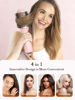 Picture of LANDOT Hair Blow Dryer Brush: One-Step Hot Air Brush with 60mm Oval Barrel - 4 in 1 HairDryer Styler and Volumizer for Drying Straightening Curling Volumizing Hair Fight Frizz and Add Volume