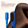 Picture of MEGAWISE Pro Ceramic Ionic Hair Straightener Brush for Home Salon, Straightening Hair Brush with 20s Heating Tech, Auto-Off, Anti-Scald with Universal Dual Voltage,Rotatable Power Cord, Gentian Blue