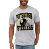 Picture of Junk Food Clothing x NFL - Pittsburgh Steelers - Team Helmet - Unisex Adult Short Sleeve Fan T-Shirt for Men and Women - Size Small