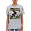Picture of Junk Food Clothing x NFL - Pittsburgh Steelers - Team Helmet - Unisex Adult Short Sleeve Fan T-Shirt for Men and Women - Size Small