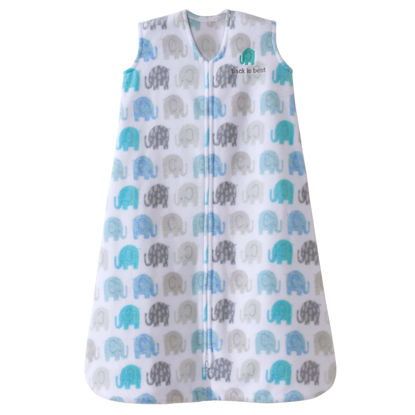 Picture of HALO SleepSack, Micro-Fleece Wearable Blanket, Swaddle Transition Sleeping Bag, TOG 1.0, Elephant Texture, Small, 0-6 Months