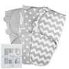 Picture of Comfy Cubs Swaddle Blanket Baby Girl Boy Easy Adjustable 3 Pack Infant Sleep Sack Wrap Newborn Babies (Large 3-6 Months, Grey)