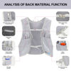 Picture of INOXTO Running Hydration Vest Backpack,Lightweight Insulated Pack with 1.5L Water Bladder Bag Daypack for Hiking Trail Running Cycling Race Marathon for Women Men (588 light gray)