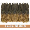 Picture of Goddess Box Braids Crochet Hair With Curly Ends 14 Inch Bohomian Box Braids Crochet Braids 8 Packs 3X Crochet Braids Synthetic Braiding Hair Extension for Black Women (14 Inch (Pack of 8), M1b 27)