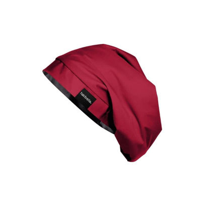Picture of Hairbrella Satin Lined Sleep Cap - Adjustable Stays On, Satin Band Edges Hair Protection, Pocket for Elastic, Silk Bonnet Cranberry
