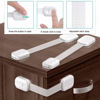 Picture of Vmaisi Baby Proofing Cabinet Locks - Childproofing Adjustable Multi Use Straps Latches for Drawers, Fridge, Dishwasher, Toilet Seat, Cupboard, Closet, Oven,Trash Can, Adhesive No Drilling (White) (20)