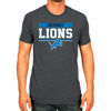 Picture of Team Fan Apparel NFL Adult Team Block Tagless T-Shirt - Cotton Blend - Charcoal - Perfect for Game Day - Comfort and Style (Detroit Lions - Charcoal, Adult Large)
