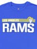 Picture of New Era mens NFL Measured Dri-Tek Long Sleeve Pro Football Tagless T-Shirt, Los Angeles Rams Royal, XX-Large