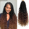 Picture of Goddess Box Braids Crochet Hair With Curly Ends 22 Inch Bohomian Box Braids Crochet Braids 8 Packs 3X Crochet Braids Synthetic Braiding Hair Extension for Black Women (22 Inch (Pack of 8), T1B 30 33)…