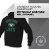 Picture of Team Fan Apparel NFL Adult Gameday Hooded Sweatshirt - Poly Fleece Cotton Blend - Stay Warm and Represent Your Team in Style (New York Jets - Black, Adult Medium)