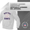 Picture of Team Fan Apparel NFL Adult Gameday Hooded Sweatshirt - Poly Fleece Cotton Blend - Stay Warm and Represent Your Team in Style (New York Giants - Gray, Adult Small)