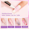 Picture of MIZHSE Solid Builder Gel for Nails, 60g Large Capacity Clear Hard Gel for Nails 3D Sculpting Gel Non-Sticky Hand Carving Gel U V/LED Nail Extension Gel with 3D Silicone Mold Nail Art Salon Home DIY