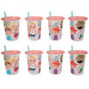 Picture of The First Years Cocomelon Take & Toss Toddler Straw Cups - Spill Proof Toddler Sippy Cups with Snap On Lids and Straws - Cocomelon Feeding and Party Supplies - 10 Oz - 8 Count