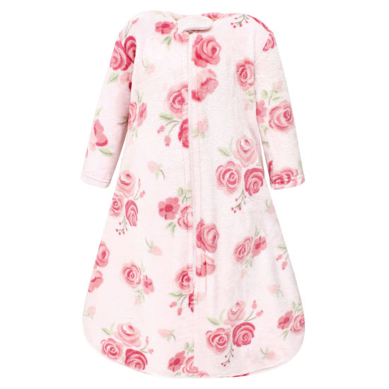 Picture of Hudson Baby Unisex Baby Plush Sleeping Bag, Sack, Blanket, Blush Rose Long-Sleeve, 12-18 Months