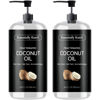 Picture of Essentially KateS Fractionated Coconut Oil 33.8 Fl Oz (2 x 16 Fl Oz) - Pack of 2 - Body Oil, Massage Oil, Hair Oil, Carrier Oil for Essential Oils - No Scent