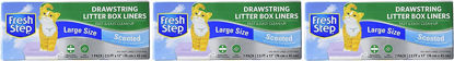 Picture of Fresh Step Drawstring Large Litter Box Liners | Heavy Duty Liners for Cat Litter Box | Scented & Unscented Available | Quick & Easy Cleanup, Scented, Large - 3 Pack