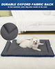 Picture of Washable Dog Bed Mat Reversible Dog Crate Pad Soft Fluffy Pet Kennel Beds Dog Sleeping Mattress for Large Jumbo Medium Small Dogs, 35 x 22 Inch, Blue