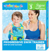 Picture of SwimSchool Swim Trainer Vest with UPF50 Shoulder Sleeves, Stretchable Fabric, Flex-Form Design, Adjustable Safety Strap, Medium/Large, Up to 50 Lbs., Blue/Orange,AZO20938BL