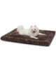 Picture of Washable Dog Bed Mat Reversible Dog Crate Pad Soft Fluffy Pet Kennel Beds Dog Sleeping Mattress for Large Jumbo Medium Small Dogs, 29 x 18 Inch, Brown