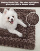 Picture of Washable Dog Bed Mat Reversible Dog Crate Pad Soft Fluffy Pet Kennel Beds Dog Sleeping Mattress for Large Jumbo Medium Small Dogs, 29 x 18 Inch, Brown