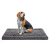 Picture of Washable Dog Bed Mat Reversible Dog Crate Pad Soft Fluffy Pet Kennel Beds Dog Sleeping Mattress for Large Jumbo Medium Small Dogs, 35 x 22 Inch, Gray