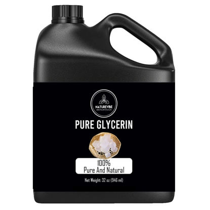 Picture of Naturevibe Botanicals Glycerine Liquid Oil 32 Ounces | 100% Pure and Natural | Great for Skin Care and Hair Care