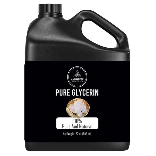 Picture of Naturevibe Botanicals Glycerine Liquid Oil 32 Ounces | 100% Pure and Natural | Great for Skin Care and Hair Care