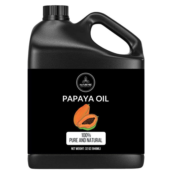 Picture of Naturevibe Botanicals Papaya Seed Oil 32 Ounces | 100% Pure and Natural | Great for Skin Care and Hair Care