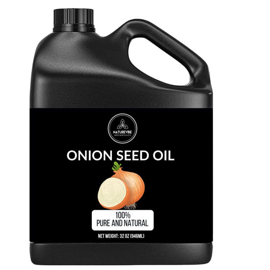 Picture of Naturevibe Botanicals Onion Oil 32 Ounces | 100% Pure and Natural | Great for Skin Care and Hair Care