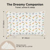 Picture of Toddler Pillow with Pillowcase - 13x18 My Little Dreamy Pillow, Organic Cotton Toddler Pillows for Sleeping, Kids Pillow, Travel Pillows, Mini Pillow, Nursery Pillow, Toddler Bed Pillow (Roarsome)
