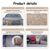 Picture of Travel Makeup Bags Cosmetic Organizer Bag: 3-Set Large Capacity Make up Bag - PU Leather Toiletry Bag for Women - Wide Open Portable Pouch with Divider & Handle 02-Light Brown