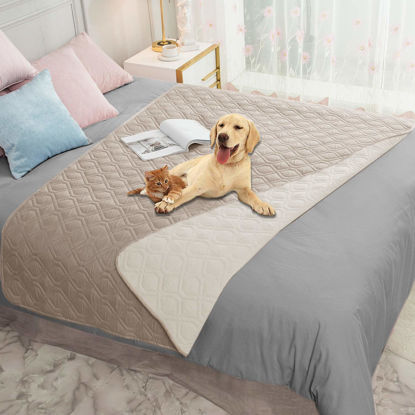 Picture of Ameritex Waterproof Dog Bed Cover Pet Blanket for Furniture Bed Couch Sofa Reversible
