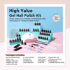 Picture of MEFA 54 PcsGel Nail Polish Kit with U V Light, 32 Colors Classic Popular Gel Nail Kit Soak Off Nail Polish Gel Set with Base Matte/Glossy Top Coat Nail Art Decorations Manicure Tools DIY Gifts